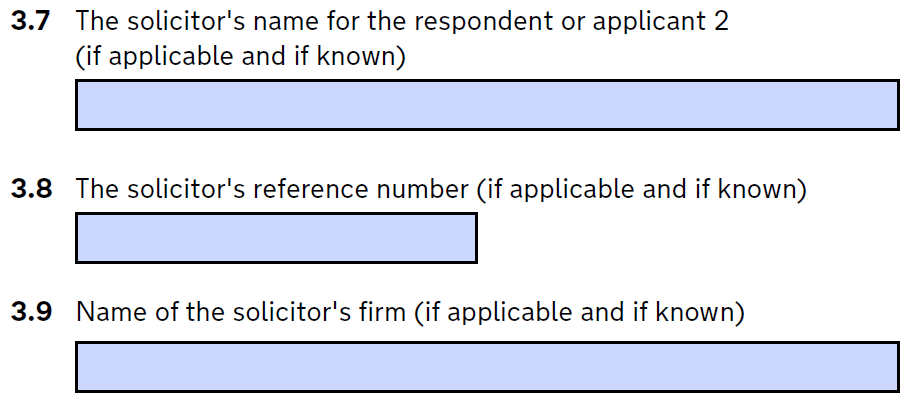 Solicitor details - form d8